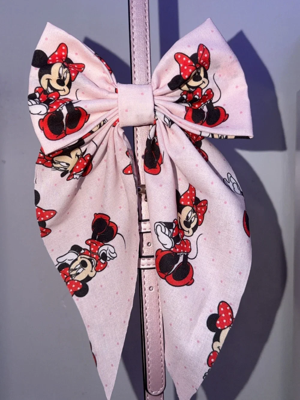 Kids Pink Minnie Bow Hair Clip - Classic Character Print